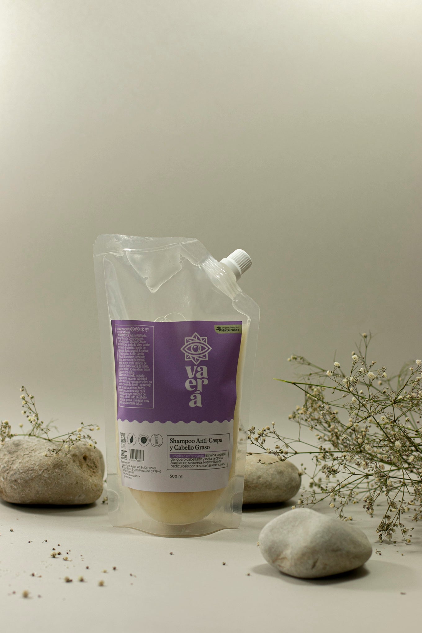Shampoo Natural Anti-caspa para Cabello Graso sin Sulfatos