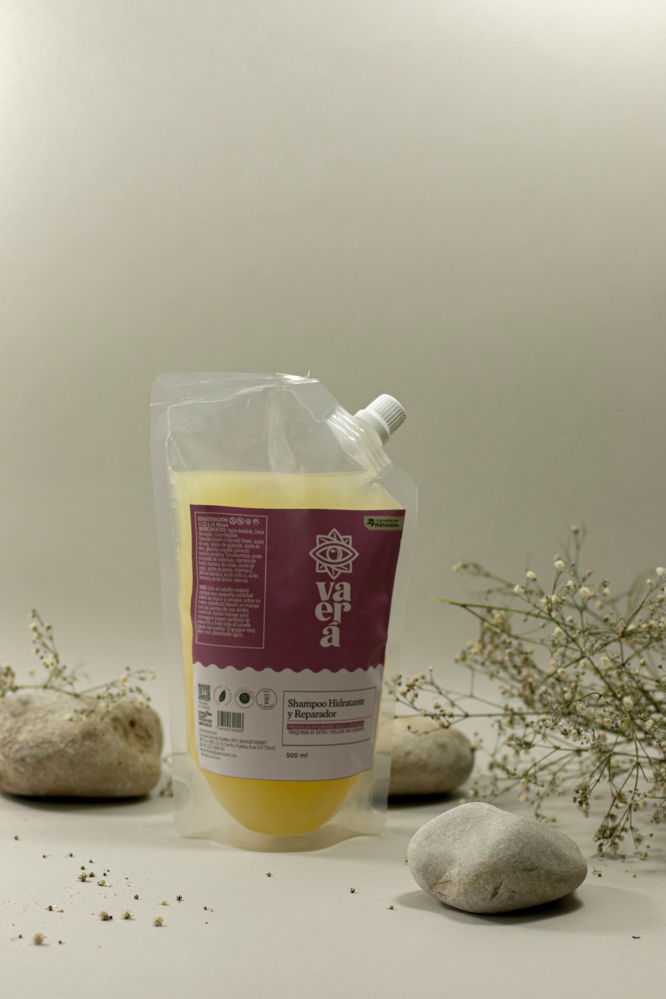 Shampoo Natural Hidratante y Reparador sin Sulfatos para Cabello Seco