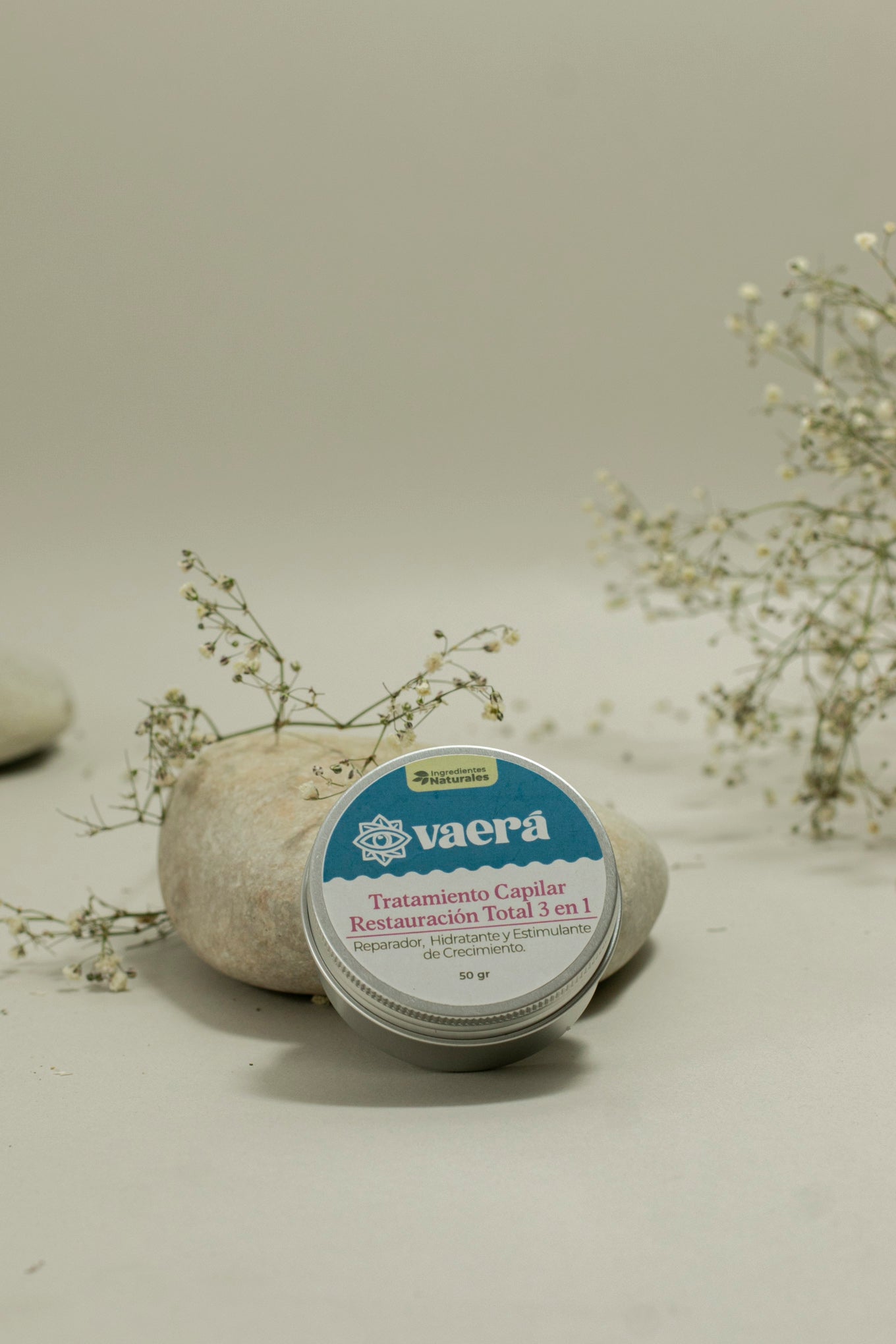 Tratamiento Capilar Natural 3 en 1: Reparación, Hidratación y Crecimiento 50 gr