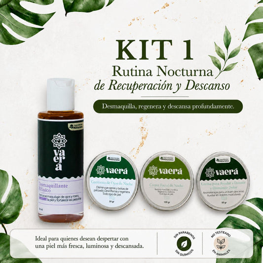 Kit 1 Rutina Nocturna: Desmaquilla, Regenera y Relaja