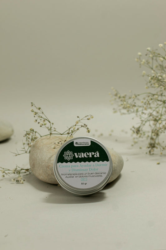 Crema de Aromaterapia Relajante para Dormir y Aliviar Dolor Muscular 50 gr tarro