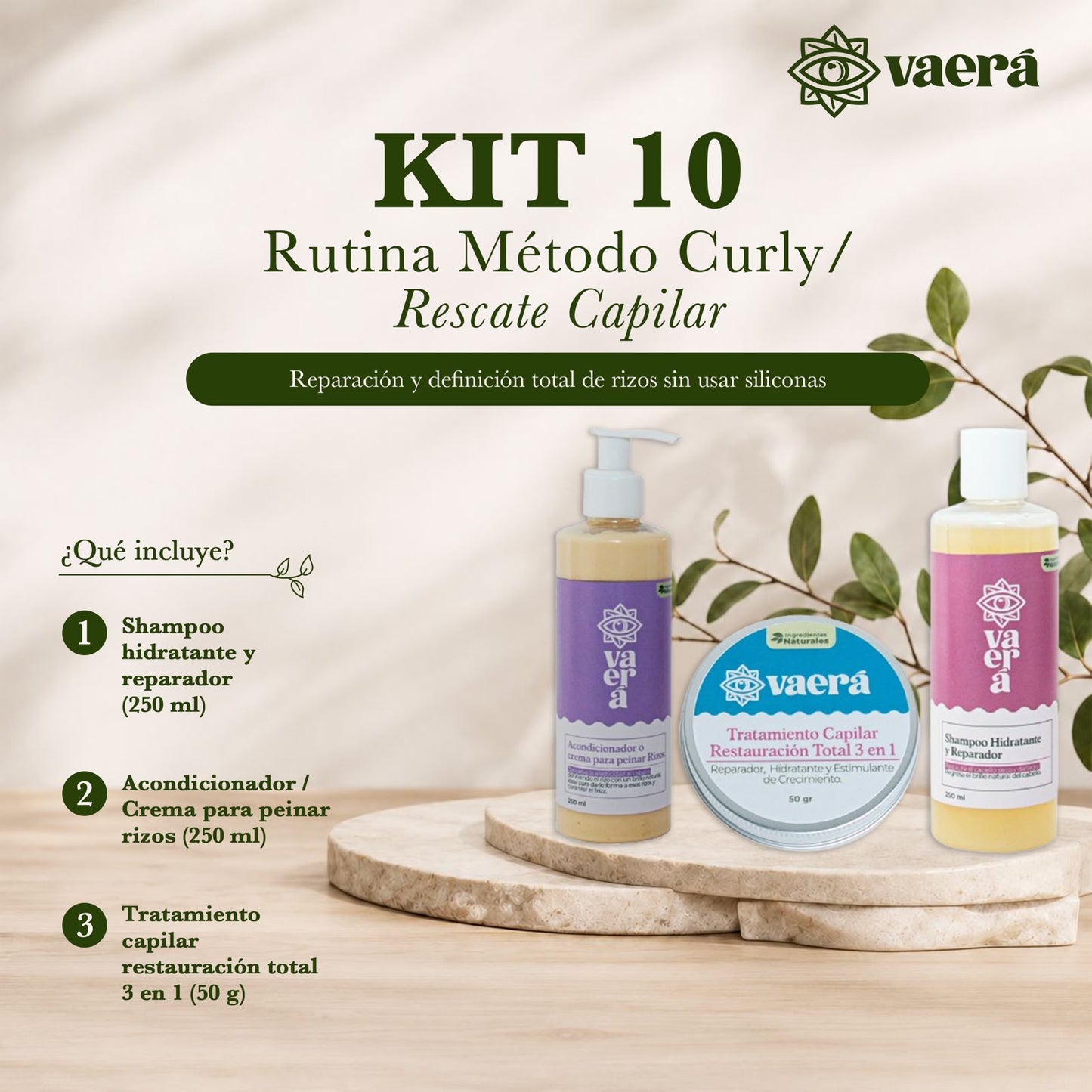 Kit 10 Método Curly: Definición, Nutrición y Reparación de Rizos