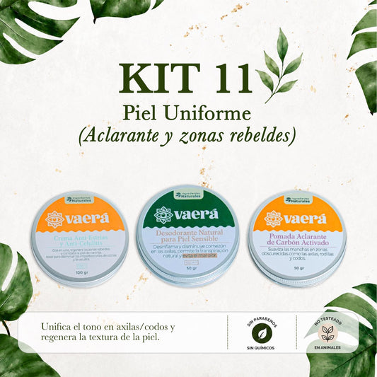 Kit 11 Piel Uniforme: Aclarante y Cuidado de Zonas Rebeldes
