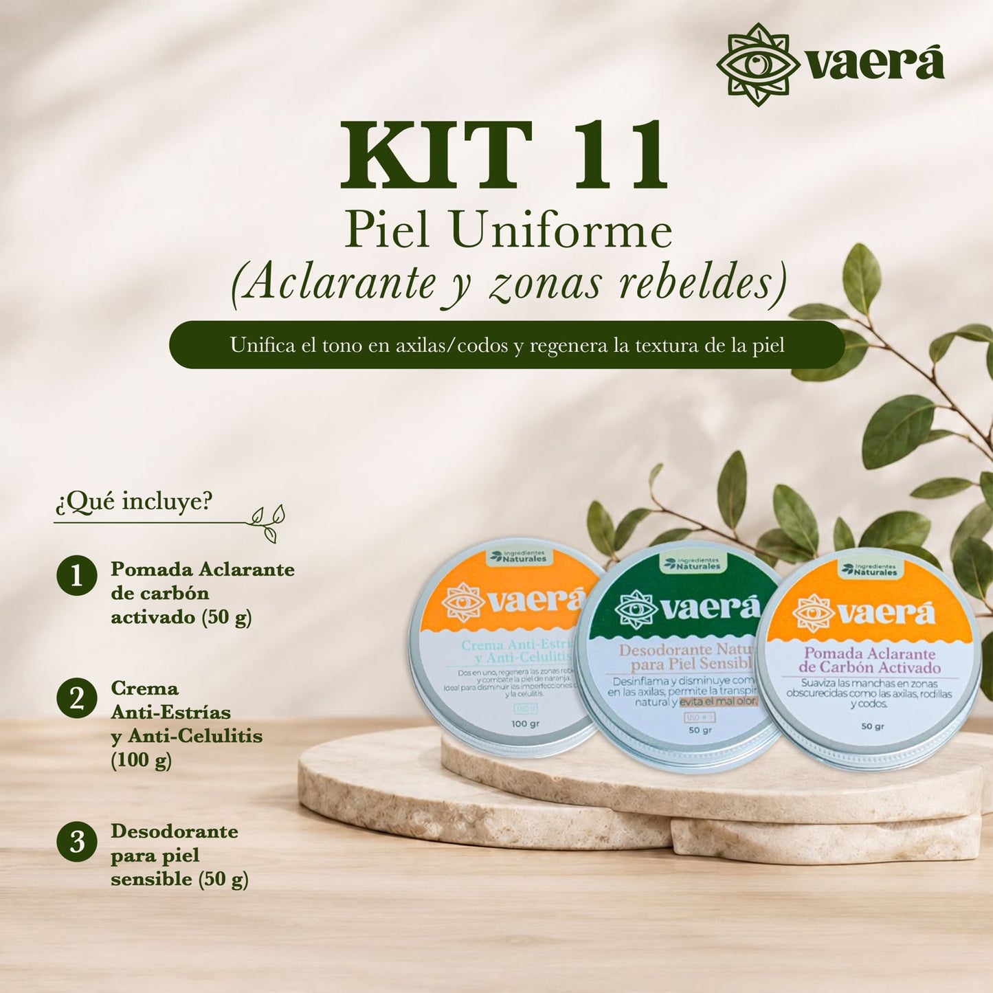 Kit 11 Piel Uniforme: Aclarante y Cuidado de Zonas Rebeldes
