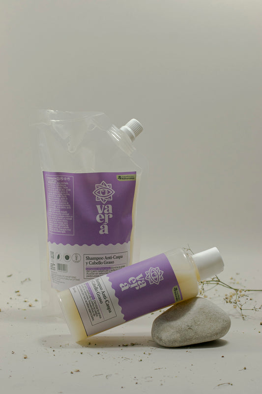 Shampoo Natural Anti-caspa para Cabello Graso sin Sulfatos