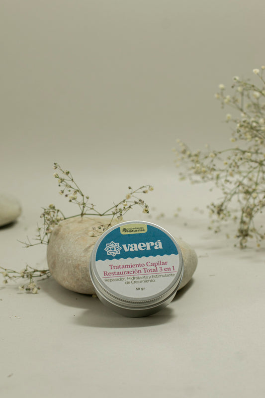 Tratamiento Capilar Natural 3 en 1: Reparación, Hidratación y Crecimiento 50 gr